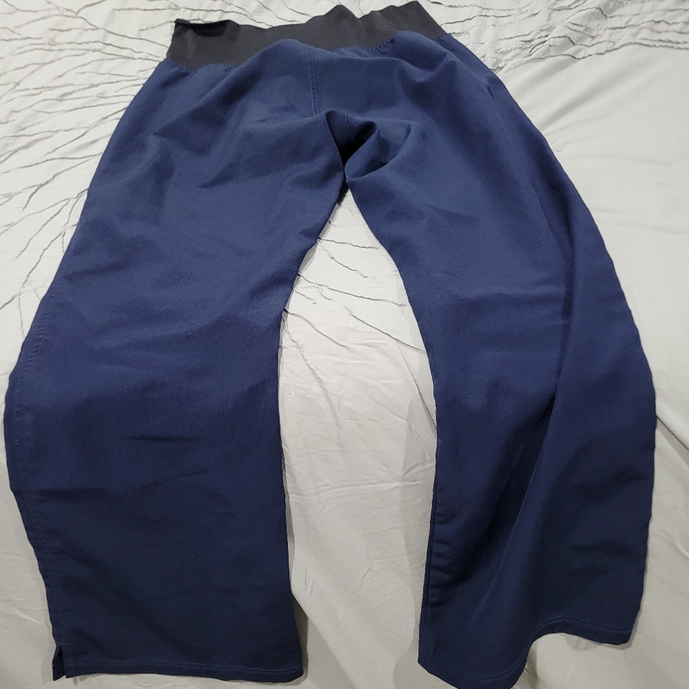 Womens Navy Yoga Scrub Pants